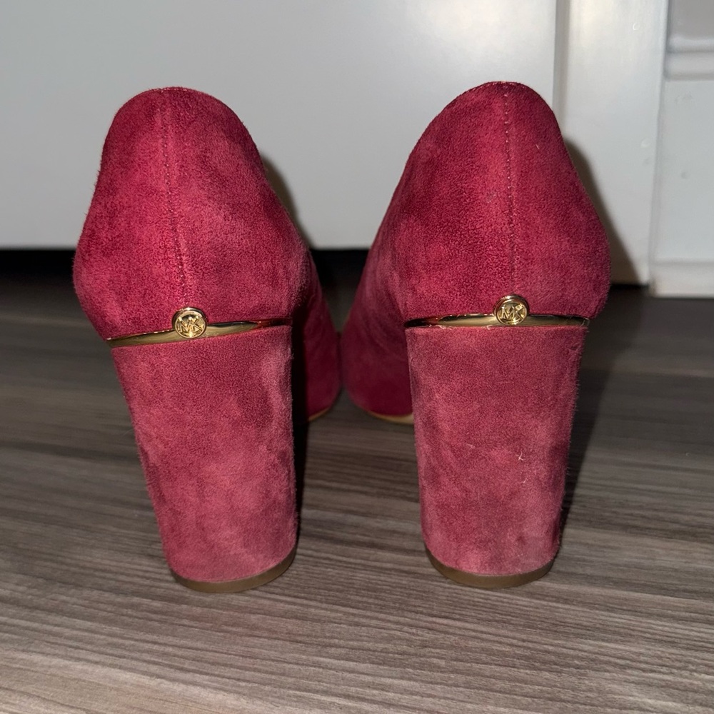 Michael Kors Merlot Suede Heels - Picture 4 of 5